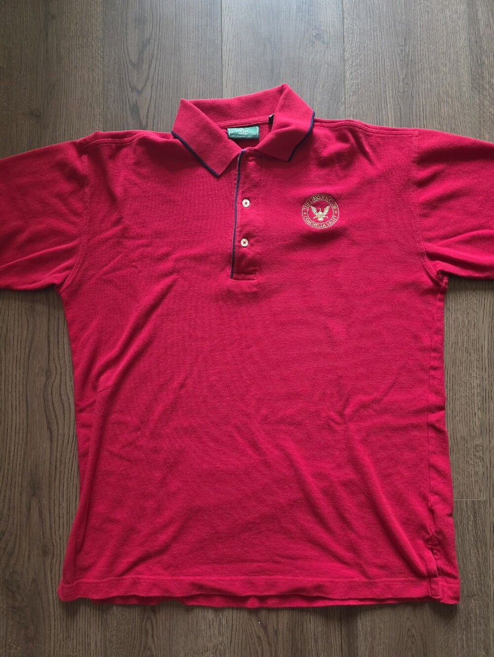 Outer Banks - Vintage 90s The Lincoln Club Coachella Valley Polo - Large - Red
